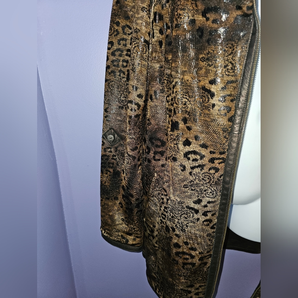 Custom Reversible Leopard Print Leather Jacket - image 4
